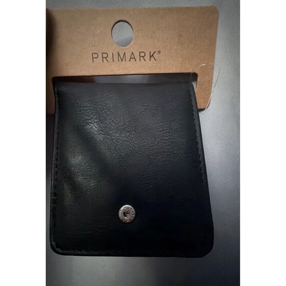 NWT Primark Classic Black Faux Leather Foldover Wallet / Card Holder